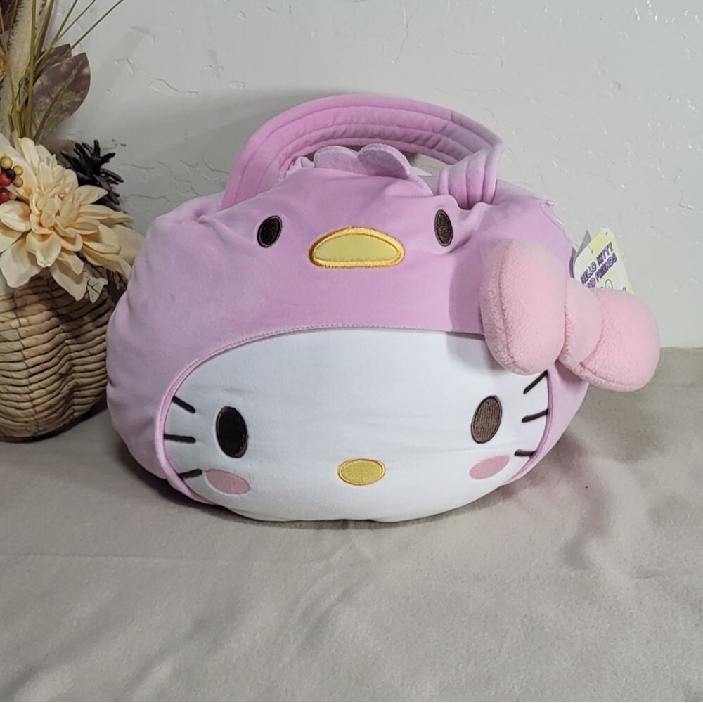 Sanrio Hello Kitty & Friends NWT Pink Plush Easter/Halloween Basket Pail- 15in - Picture 2 of 12